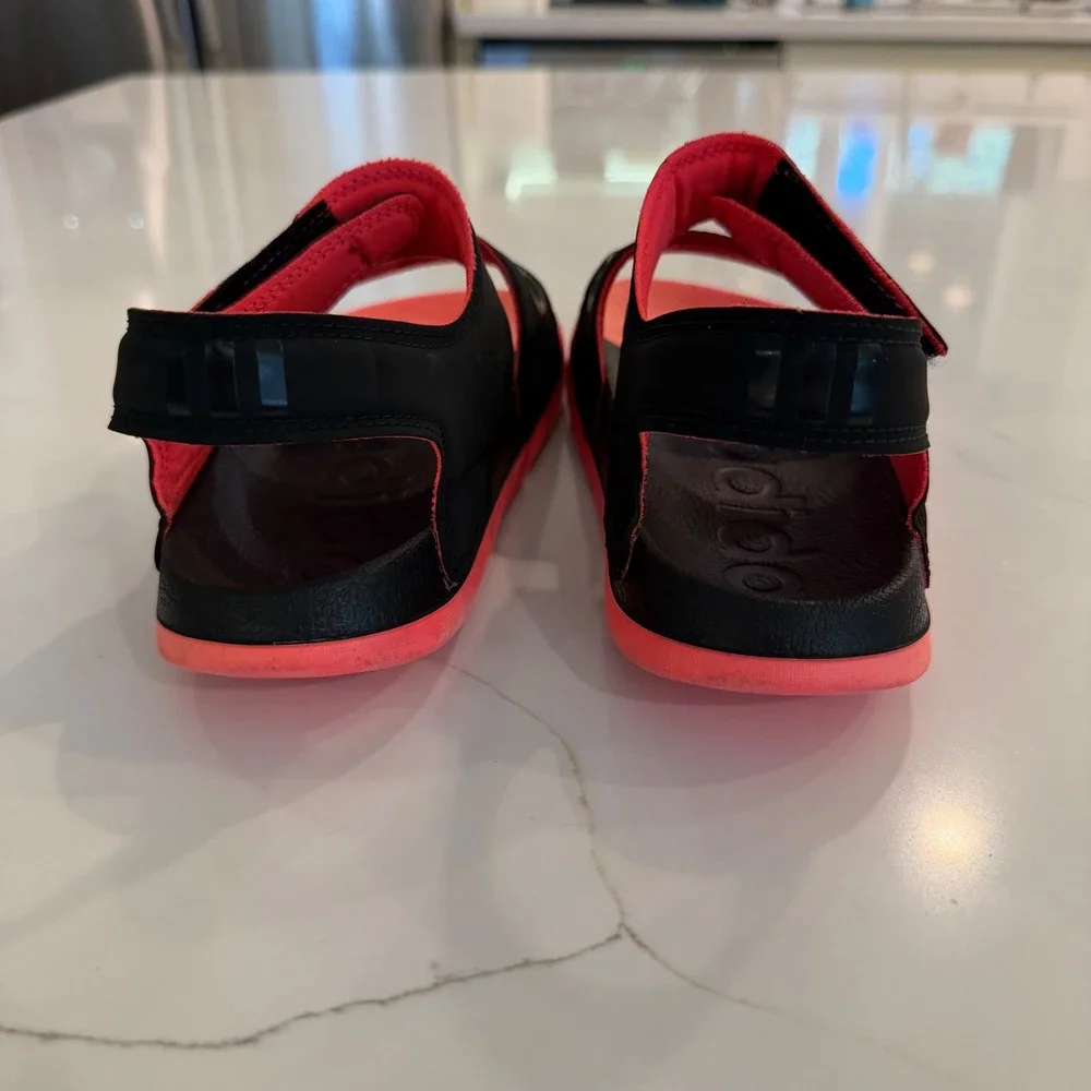 Adidas Adilette Sandal K Black Signal‎ Pink Kids Size 6 FW4300 Sport Sandals